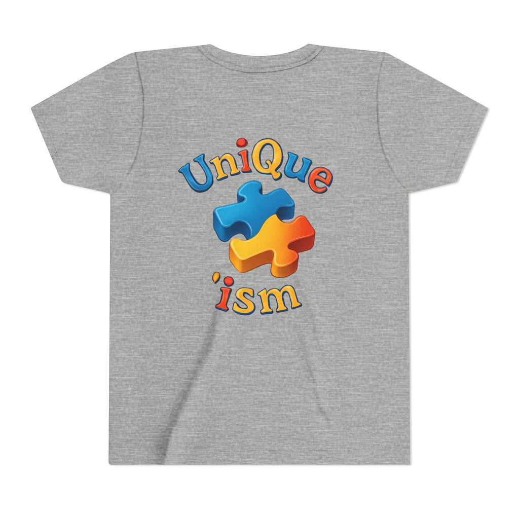 Autism Support Youth Tee — "NonVerbal Not Deaf" & Puzzle Piece "Unique'ism"