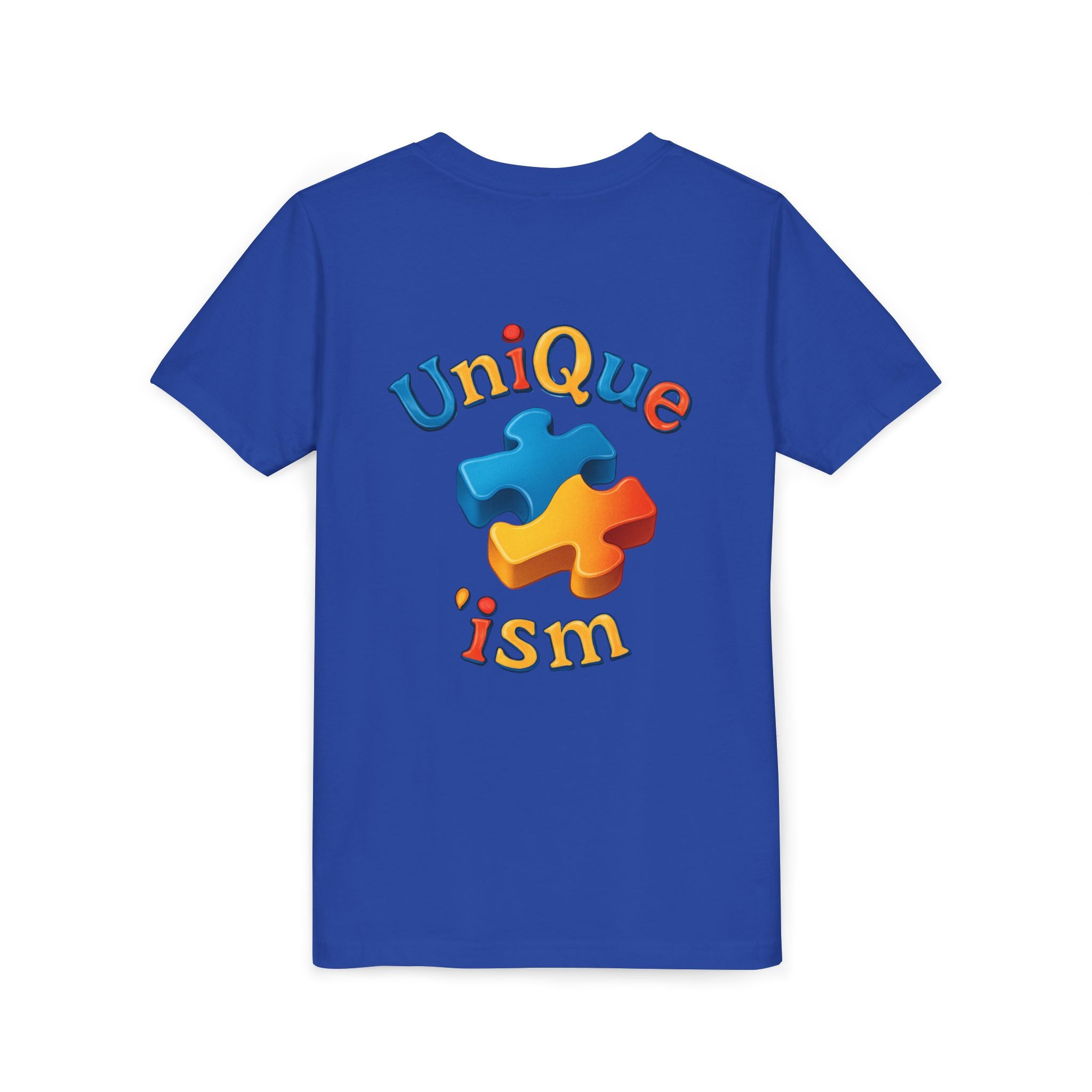 Autism Support Youth Tee — "NonVerbal Not Deaf" & Puzzle Piece "Unique'ism"