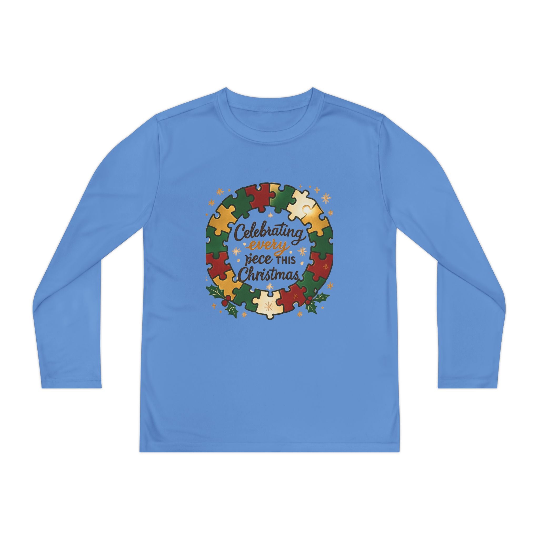 Autism Support Christmas Youth Long Sleeve — "Celebrating Every Piece This Christmas"
