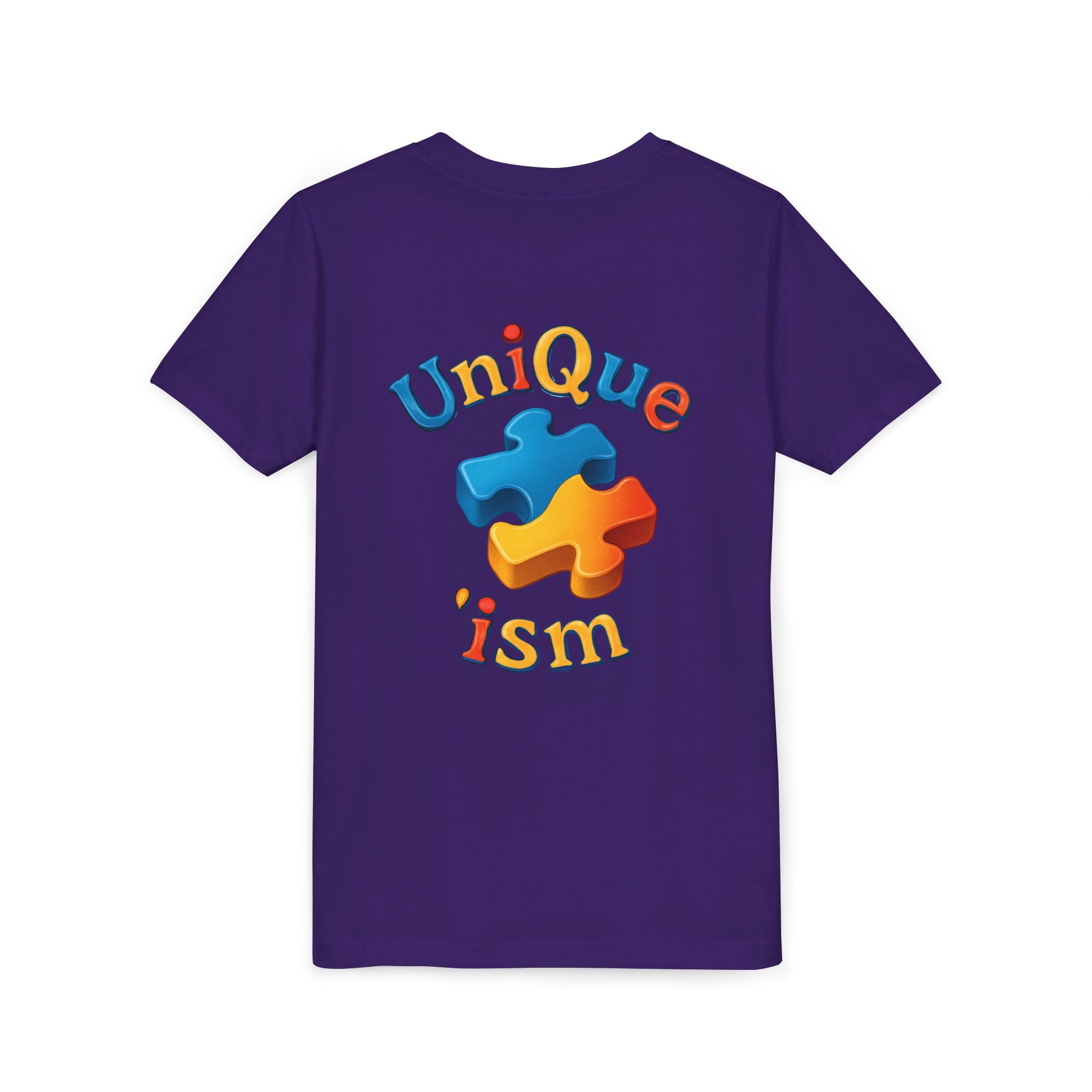 Autism Support Youth Tee — "NonVerbal Not Deaf" & Puzzle Piece "Unique'ism"