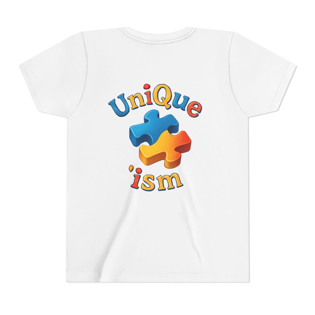 Autism Support Youth Tee — "NonVerbal Not Deaf" & Puzzle Piece "Unique'ism"