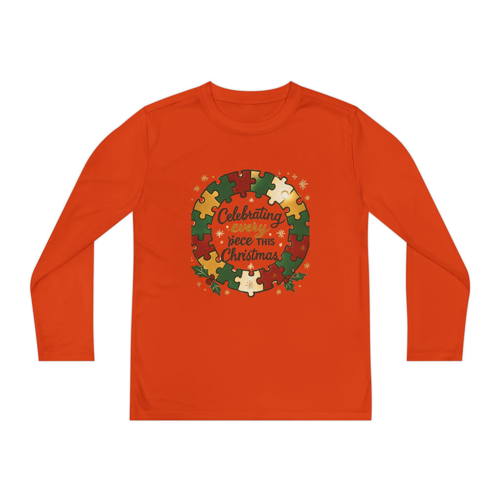 Autism Support Christmas Youth Long Sleeve — "Celebrating Every Piece This Christmas"