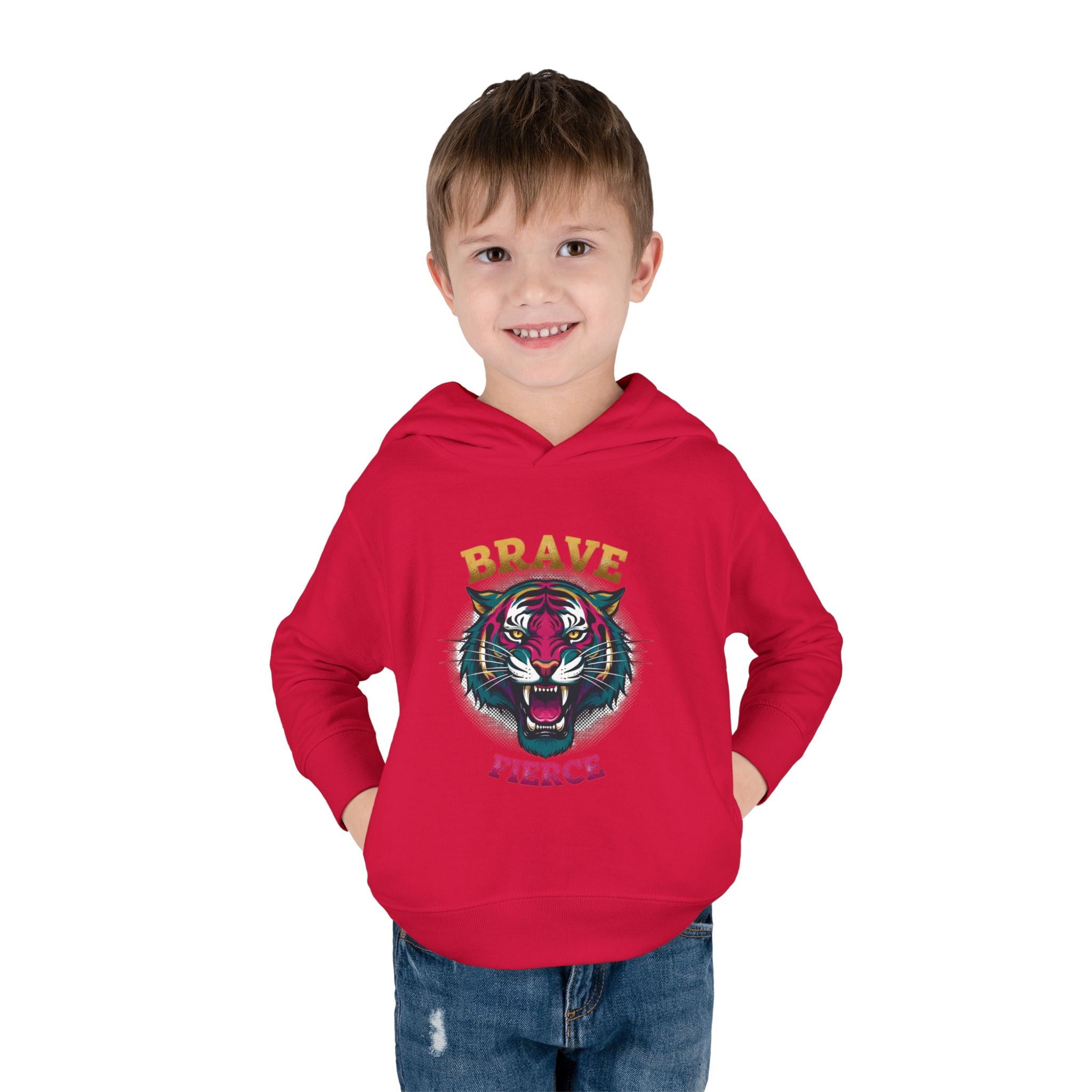 Toddler Hoodie — 'Brave & Fierce' Tiger Pullover (Built for a Different Jungle)