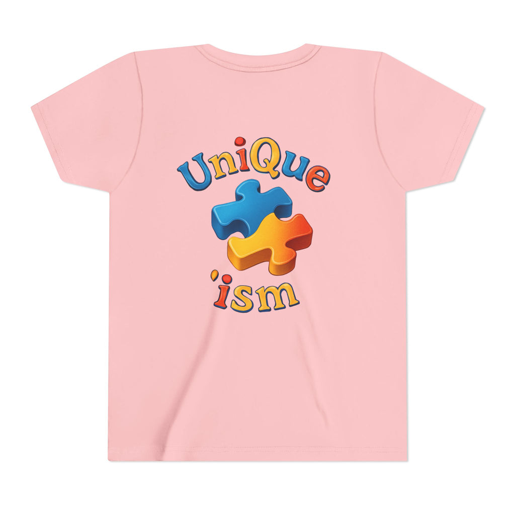 Autism Support Youth Tee — "NonVerbal Not Deaf" & Puzzle Piece "Unique'ism"