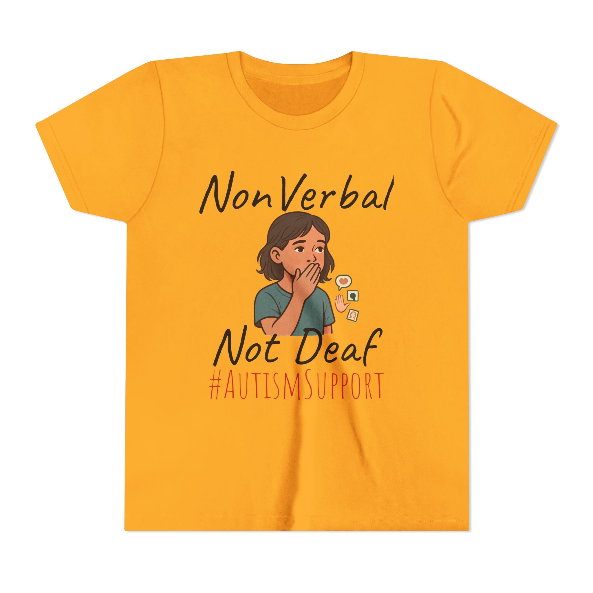 Autism Support Youth Tee — "NonVerbal Not Deaf" & Puzzle Piece "Unique'ism"