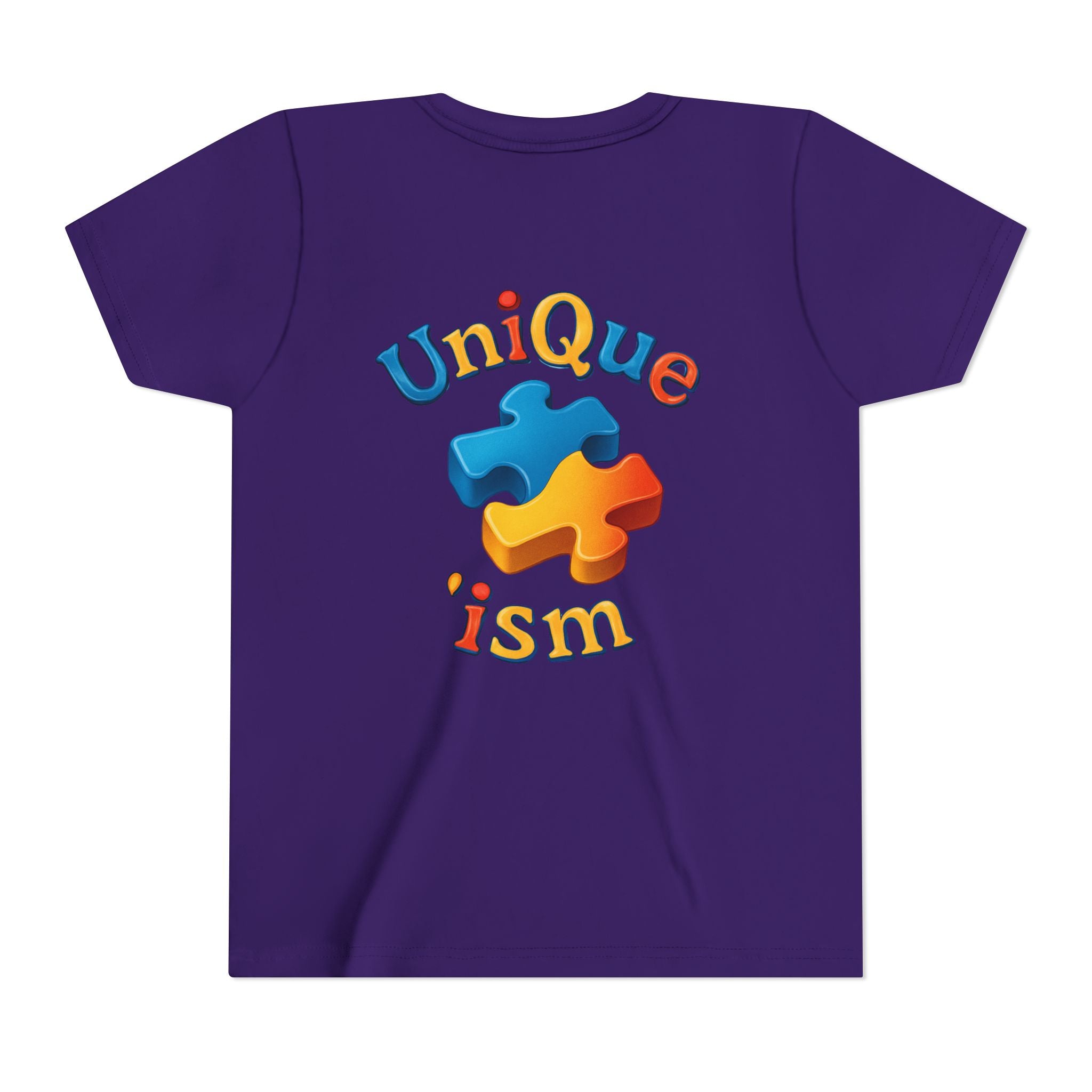 Autism Support Youth Tee — "NonVerbal Not Deaf" & Puzzle Piece "Unique'ism"