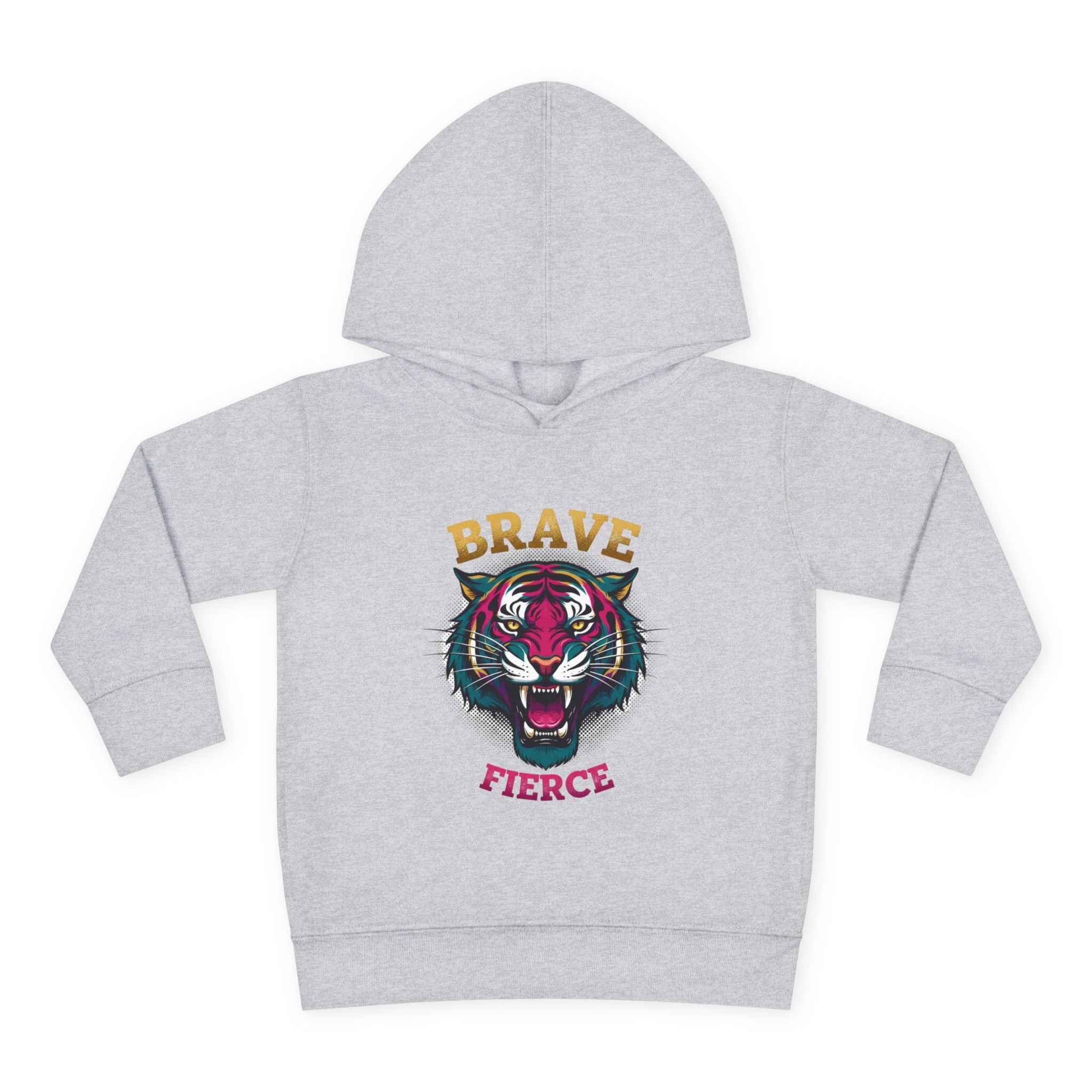 Toddler Hoodie — 'Brave & Fierce' Tiger Pullover (Built for a Different Jungle)