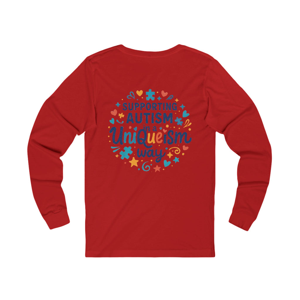 Autism Awareness Long Sleeve Tee — "'Tis the Season, for Autism" Holiday Puzzle Tree