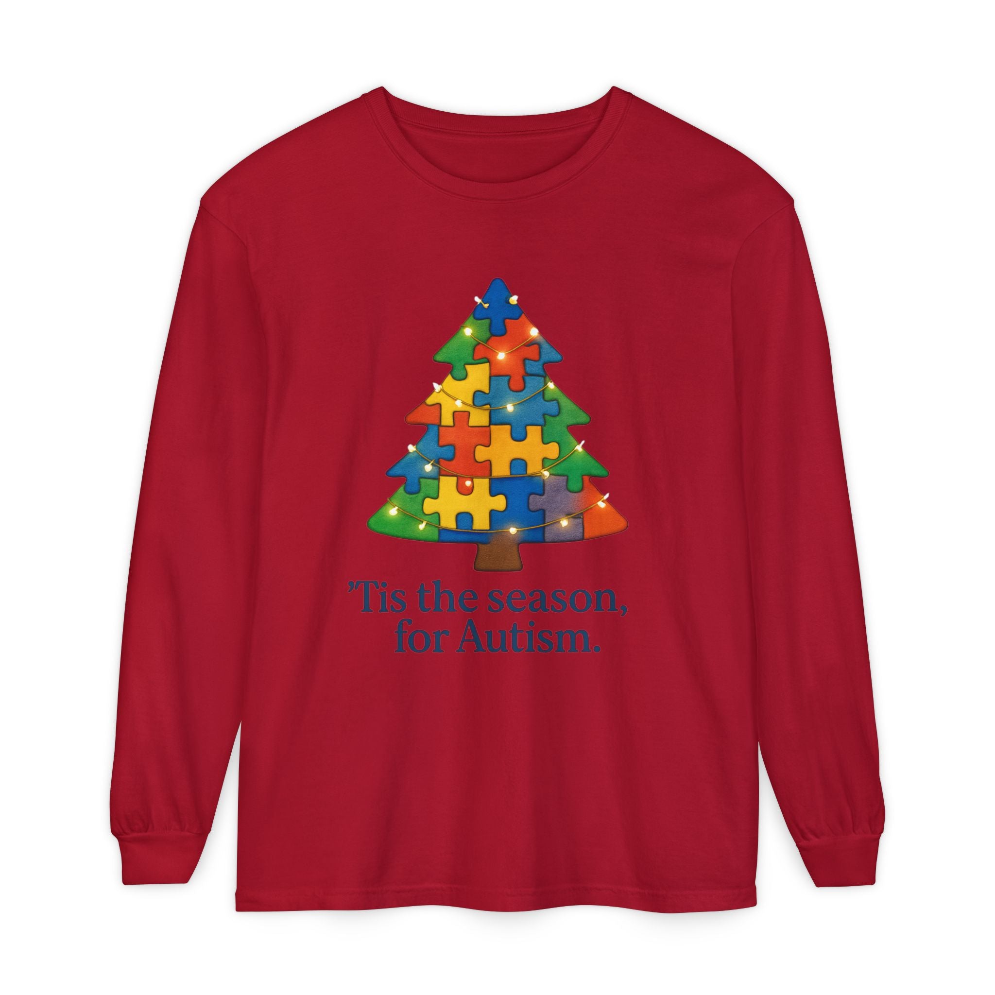 Unisex Christmas Long sleeve— ‘Tis the Season / Supporting Autism Design