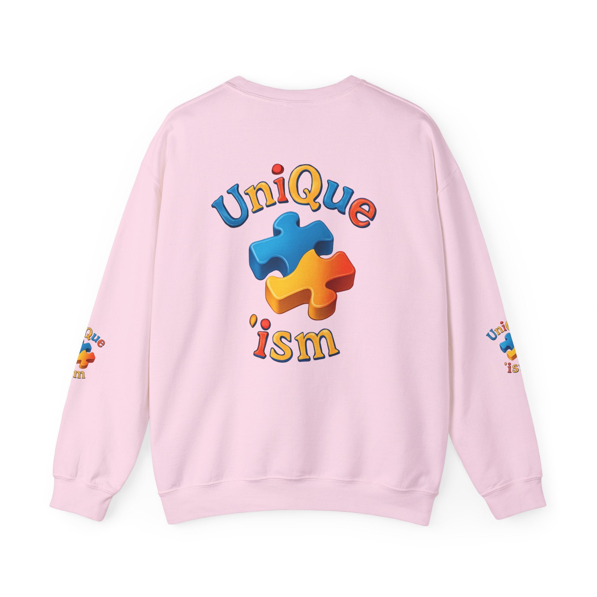 I Don't Vibe I Stim Crewneck Sweatshirt — "Unique'ism" Autism Puzzle Graphic
