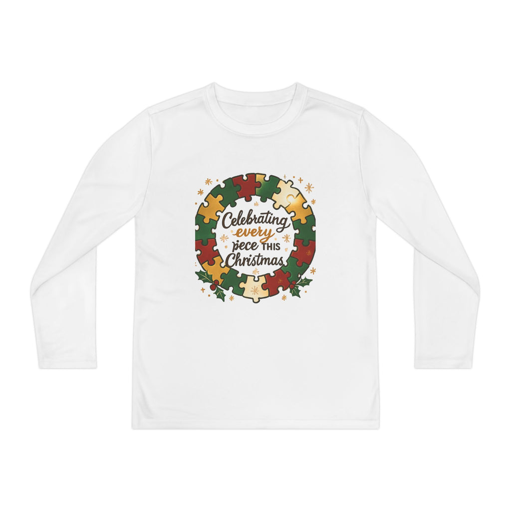 Autism Support Christmas Youth Long Sleeve — "Celebrating Every Piece This Christmas"