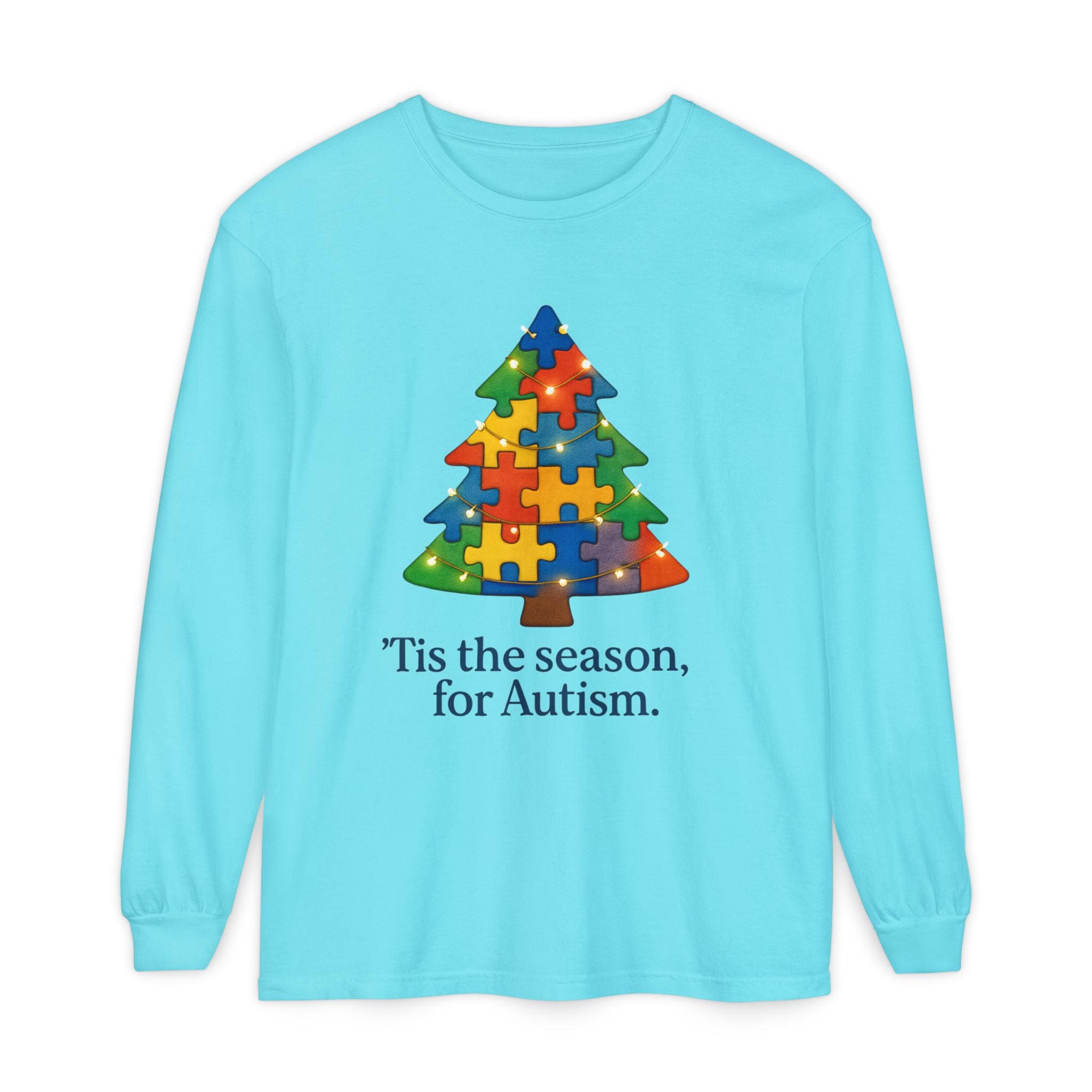 Unisex Christmas Long sleeve— ‘Tis the Season / Supporting Autism Design