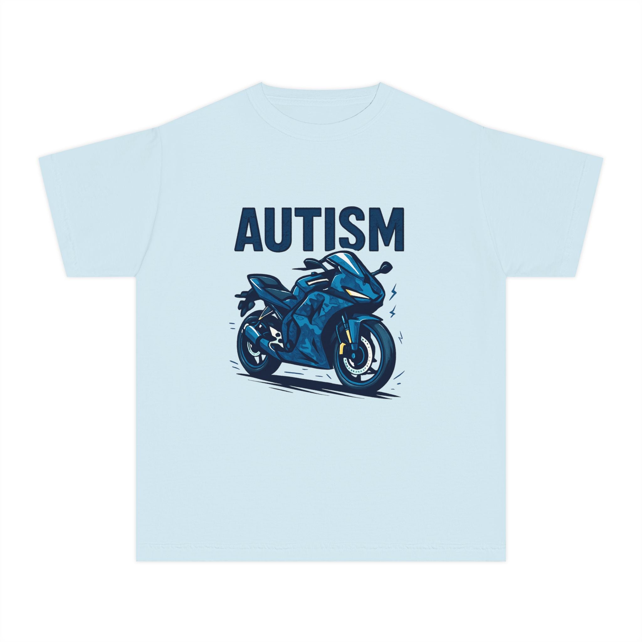 Autism Motorcycle Youth Tee – "Unique'ism: Built for the Ride"