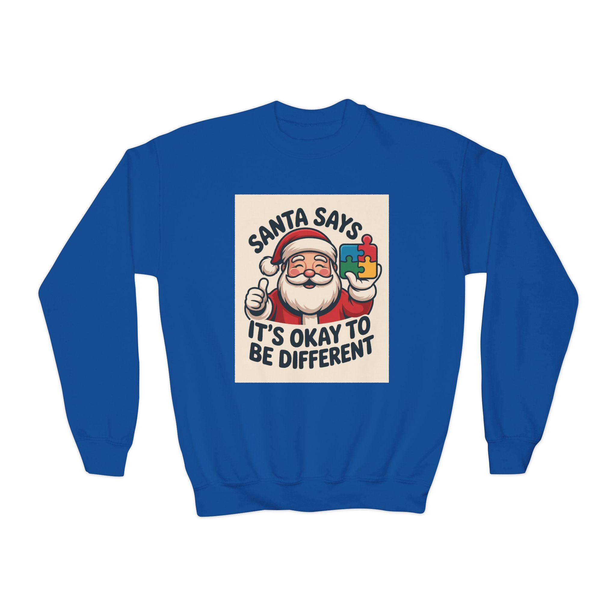 Santa Says It’s Okay To Be Different Youth Crewneck Sweatshirt