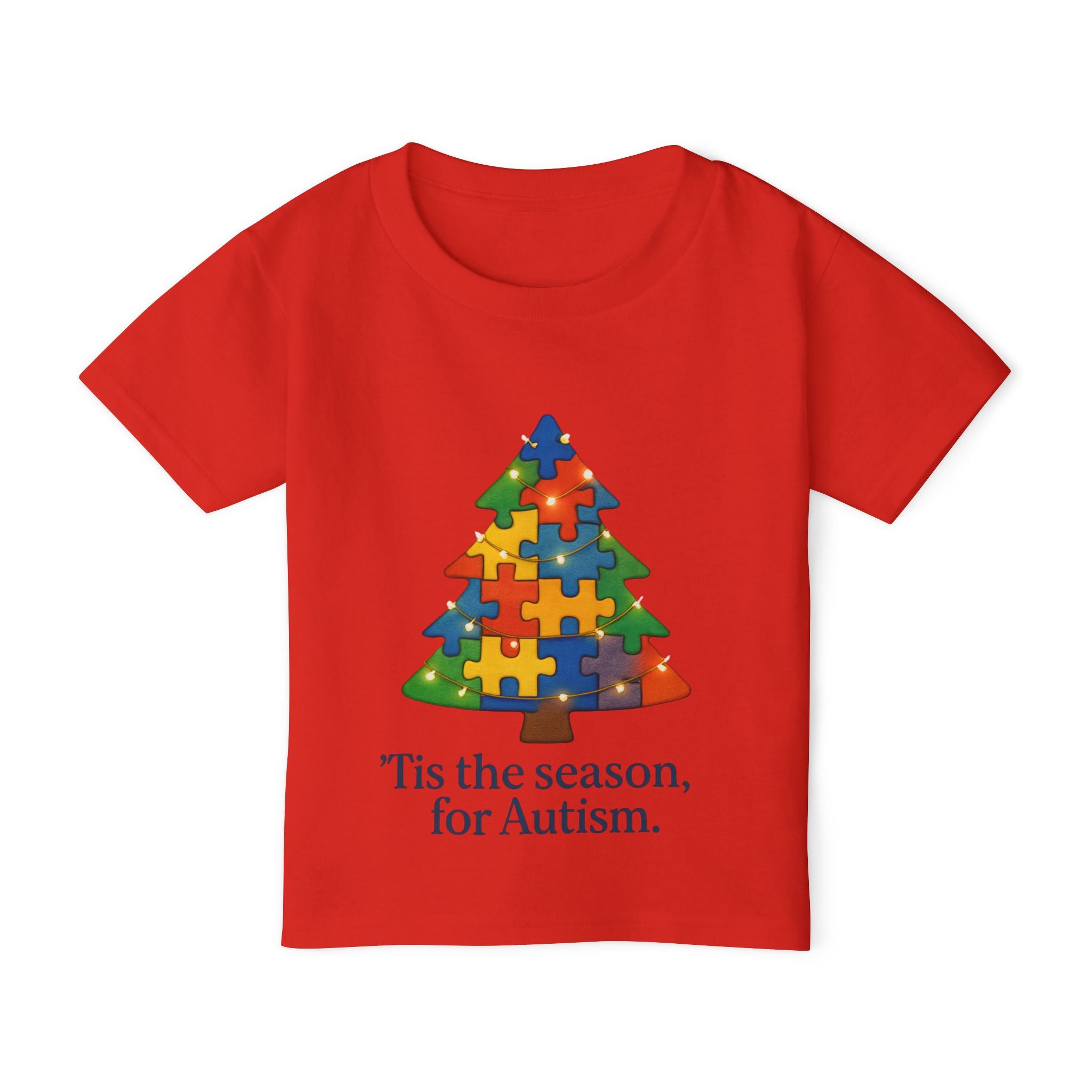 Christmas Toddler T-Shirt — ‘Tis the Season / Supporting Autism Design
