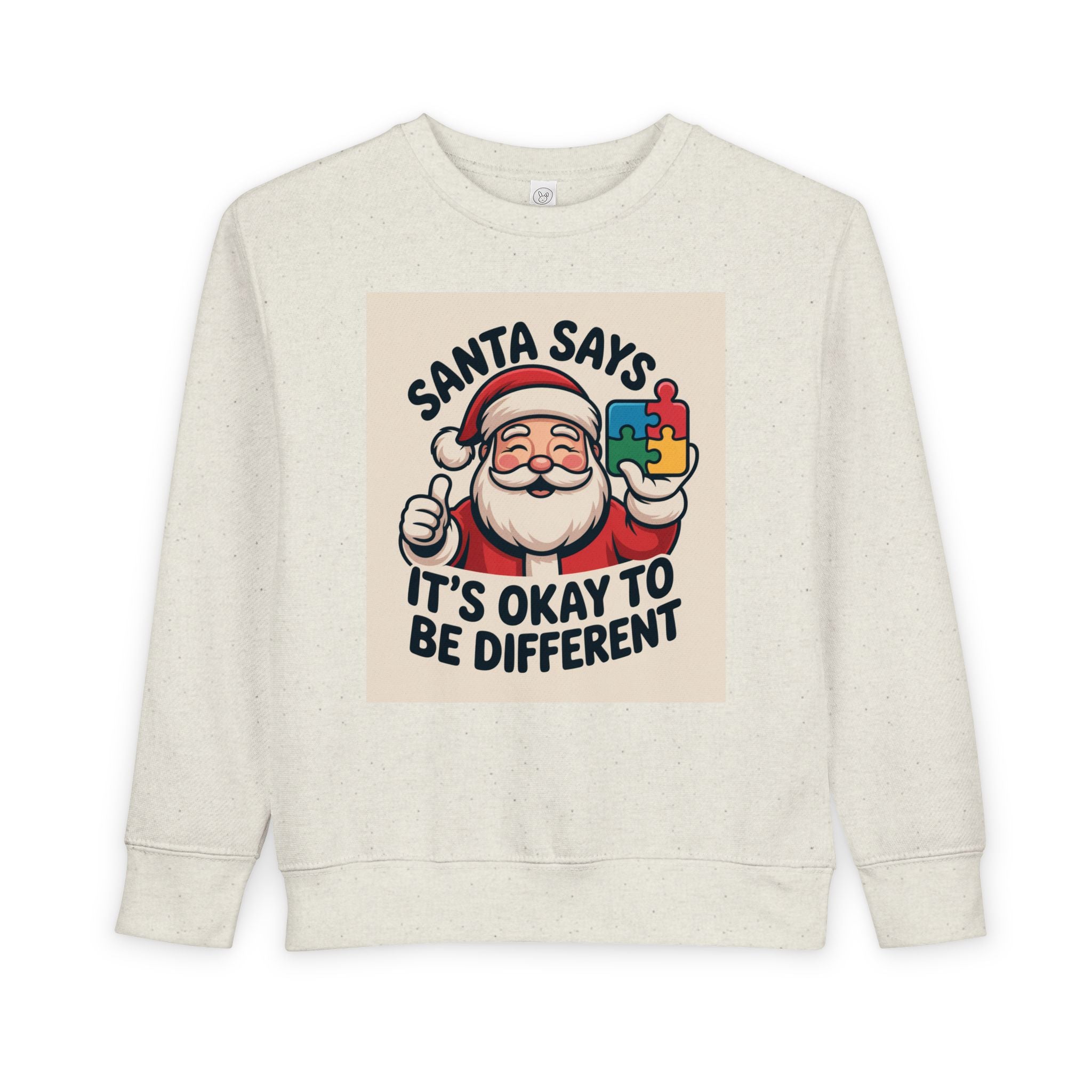 Toddler Sweatshirt - 'Santa Says It's Okay to Be Different' Christmas Autism Awareness Kids Pullover