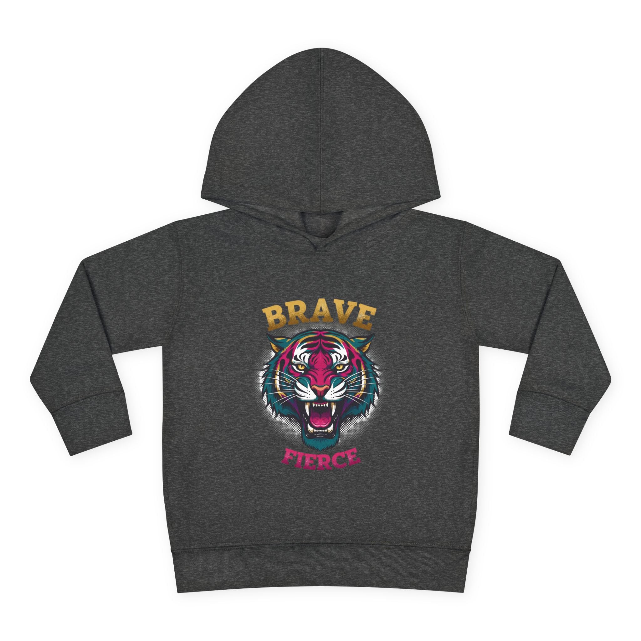 Toddler Hoodie — 'Brave & Fierce' Tiger Pullover (Built for a Different Jungle)