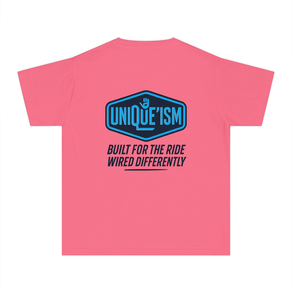 Autism Motorcycle Youth Tee – "Unique'ism: Built for the Ride"