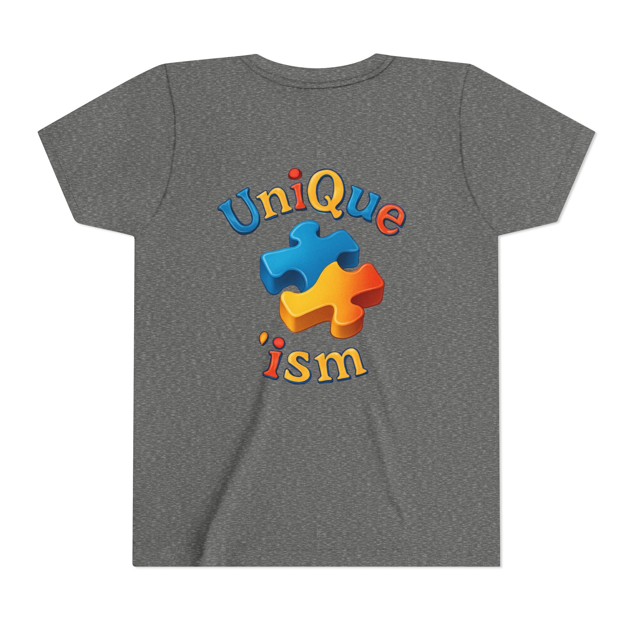Autism Support Youth Tee — "NonVerbal Not Deaf" & Puzzle Piece "Unique'ism"