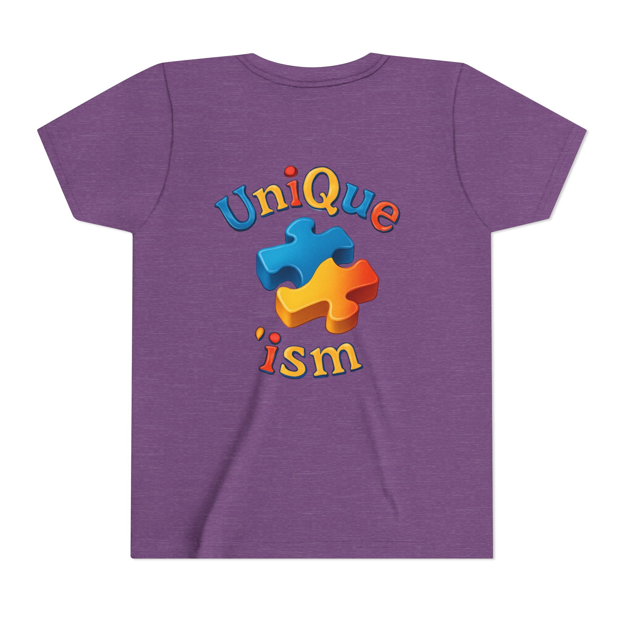 Autism Support Youth Tee — "NonVerbal Not Deaf" & Puzzle Piece "Unique'ism"