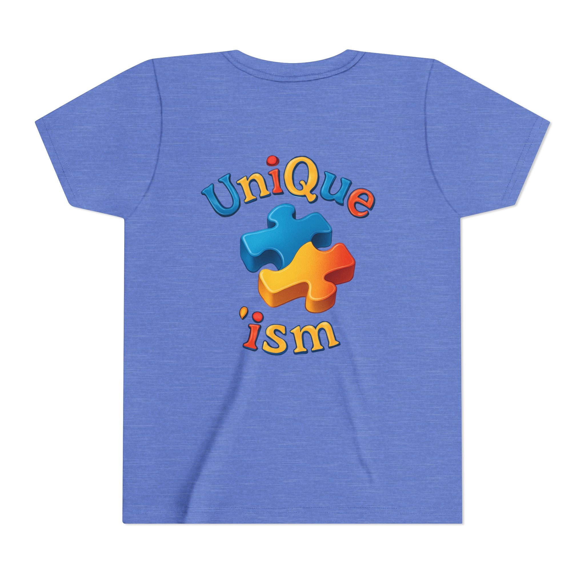Autism Support Youth Tee — "NonVerbal Not Deaf" & Puzzle Piece "Unique'ism"