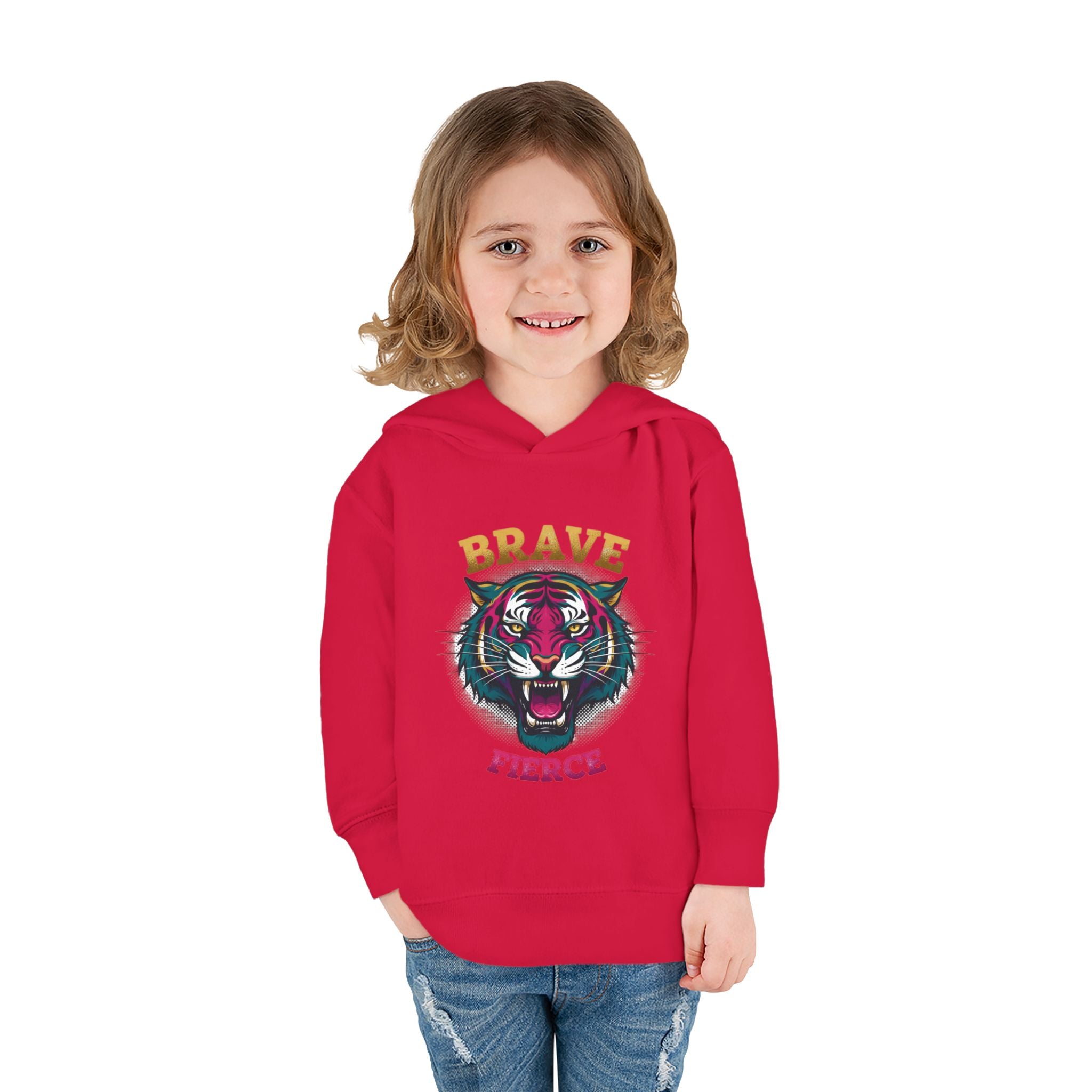 Toddler Hoodie — 'Brave & Fierce' Tiger Pullover (Built for a Different Jungle)