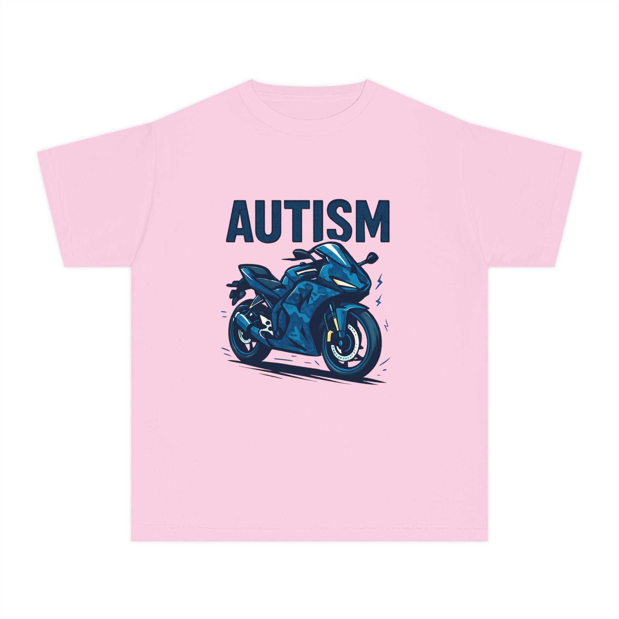 Autism Motorcycle Youth Tee – "Unique'ism: Built for the Ride"