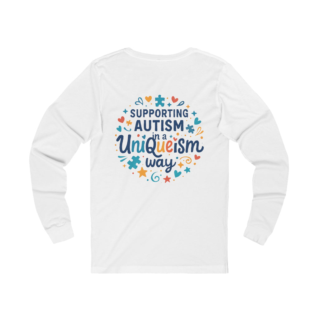 Autism Awareness Long Sleeve Tee — "'Tis the Season, for Autism" Holiday Puzzle Tree