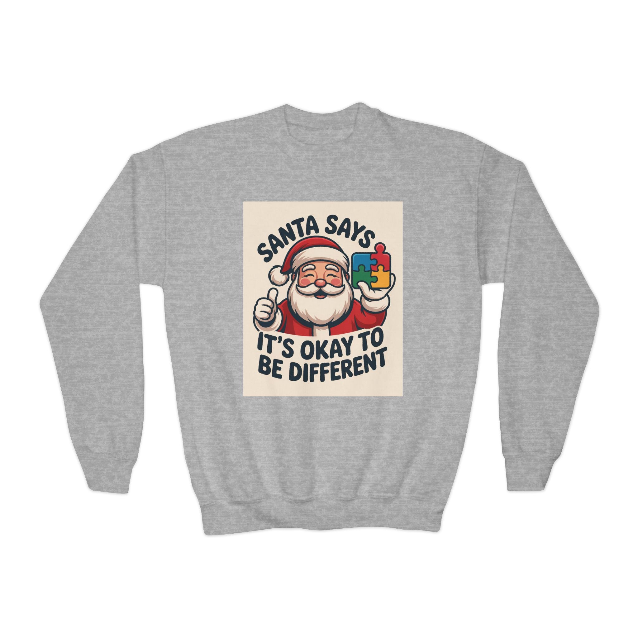 Santa Says It’s Okay To Be Different Youth Crewneck Sweatshirt