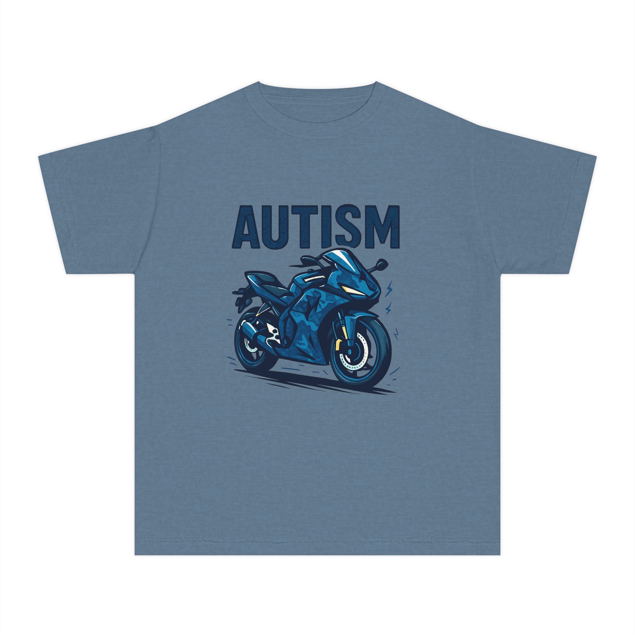 Autism Motorcycle Youth Tee – "Unique'ism: Built for the Ride"