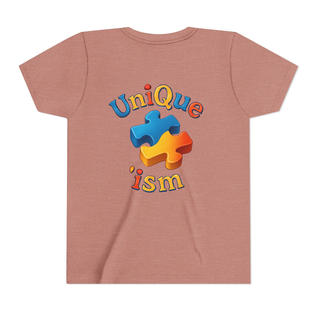 Autism Support Youth Tee — "NonVerbal Not Deaf" & Puzzle Piece "Unique'ism"