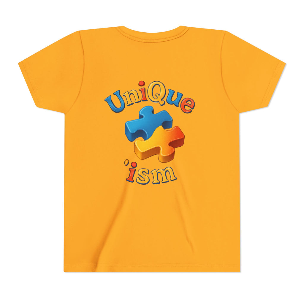 Autism Support Youth Tee — "NonVerbal Not Deaf" & Puzzle Piece "Unique'ism"