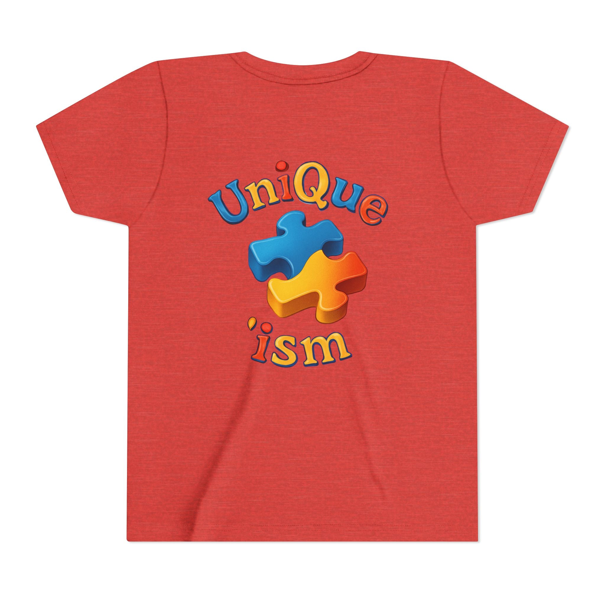 Autism Support Youth Tee — "NonVerbal Not Deaf" & Puzzle Piece "Unique'ism"