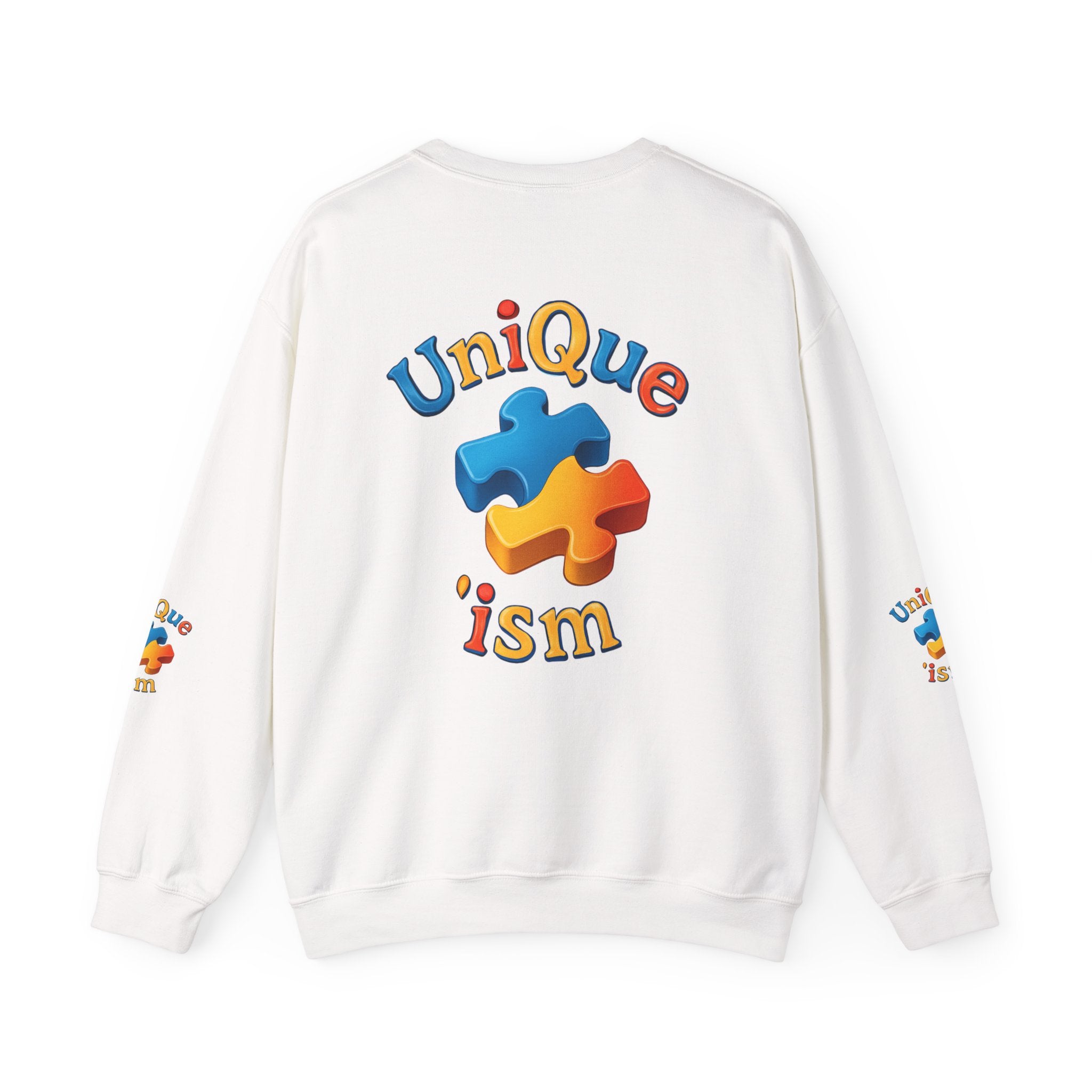 I Don't Vibe I Stim Crewneck Sweatshirt — "Unique'ism" Autism Puzzle Graphic