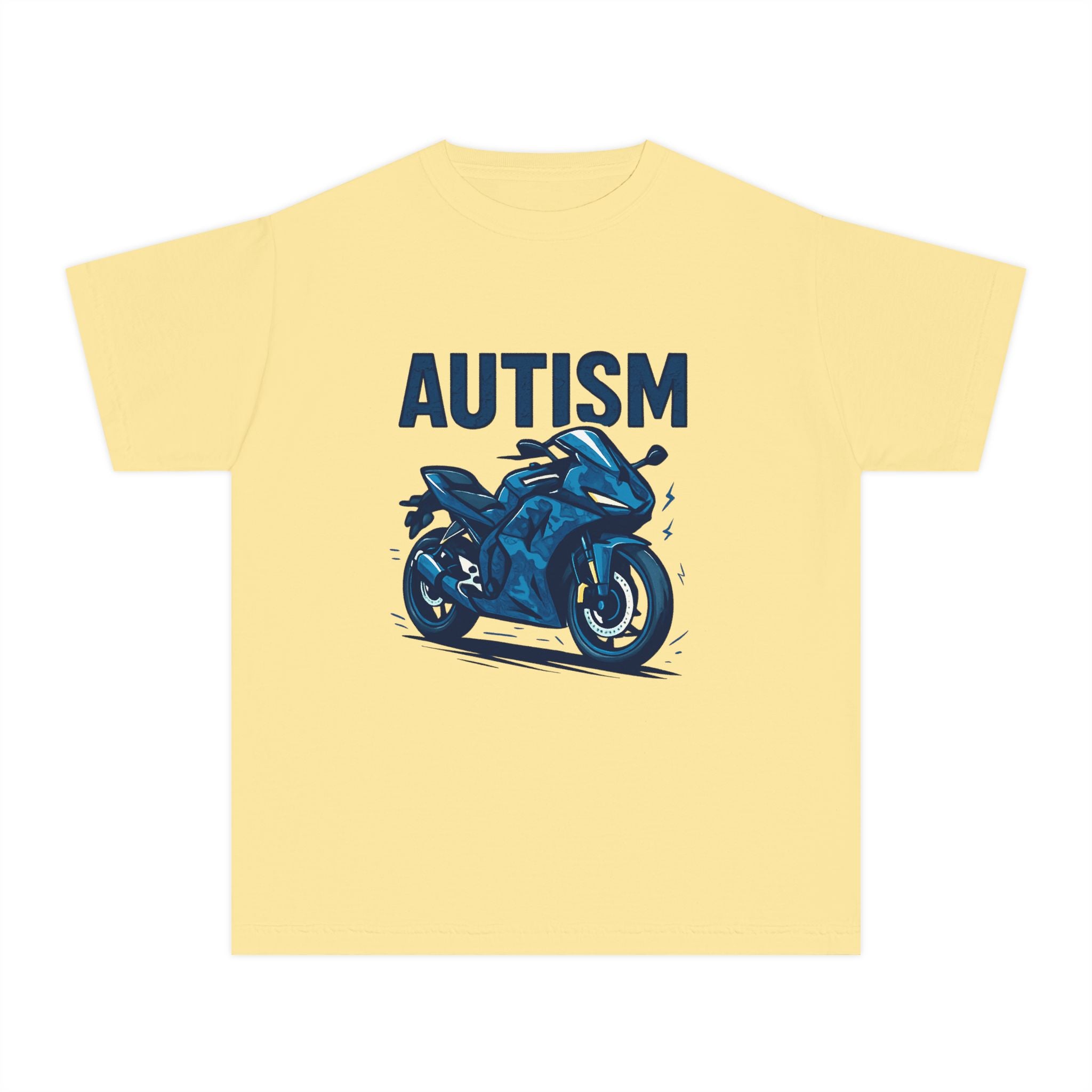 Autism Motorcycle Youth Tee – "Unique'ism: Built for the Ride"