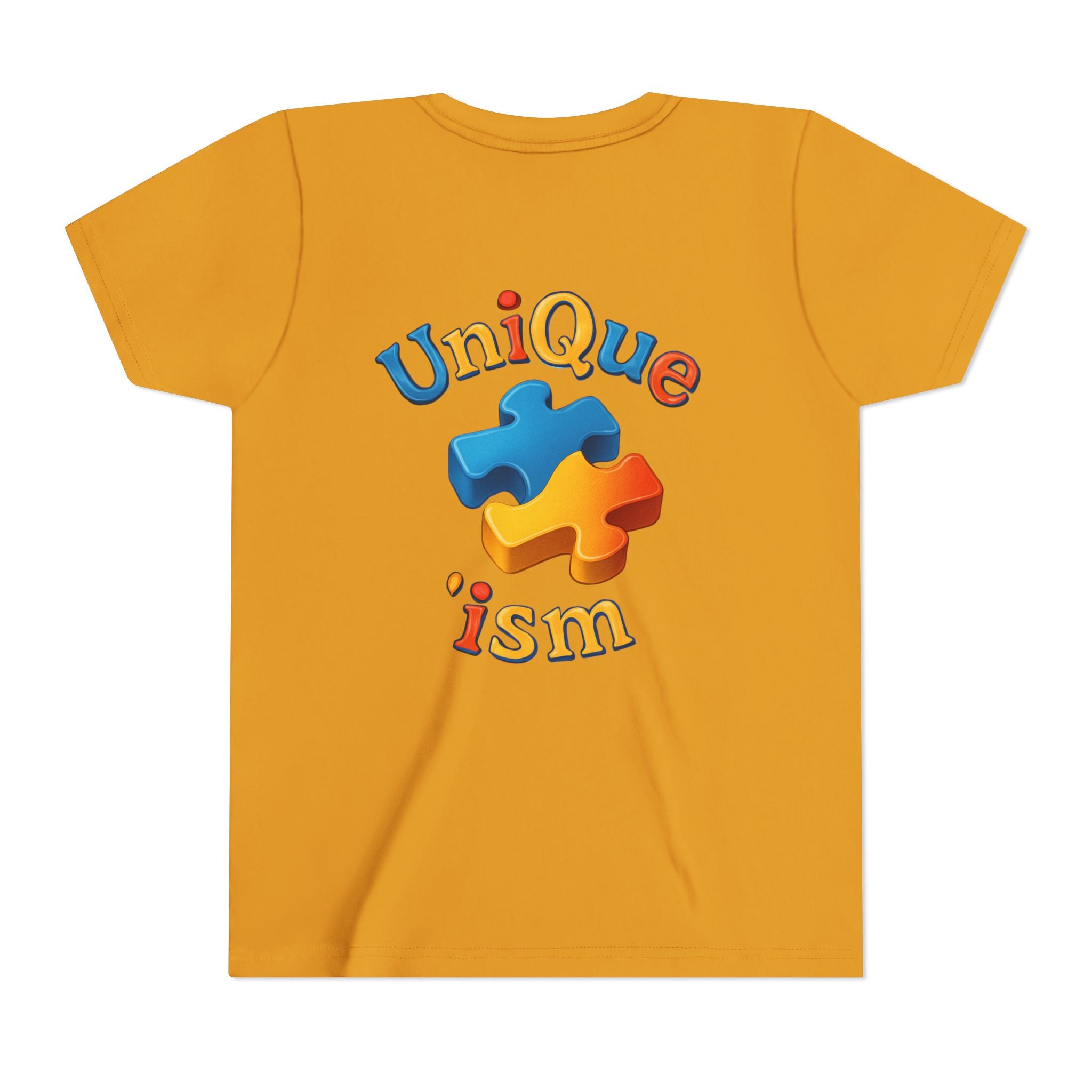 Autism Support Youth Tee — "NonVerbal Not Deaf" & Puzzle Piece "Unique'ism"